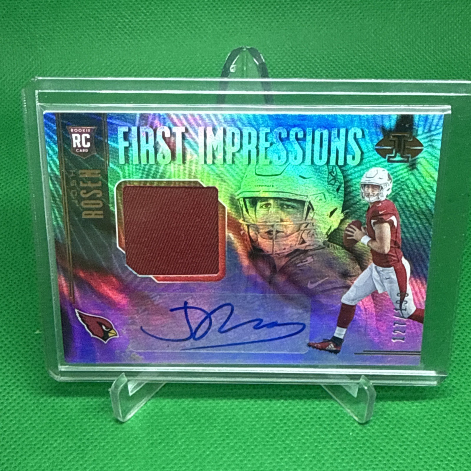Josh Rosen Panini Impeccable #120 Helmet/Patch-Autograph