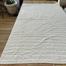 Threshold Shower Curtain Beige & White Striped 100% Cotton 67 x 68.5"