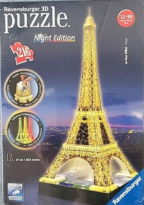 Ravensburger 3D Puzzle Eiffelturm 12579 Premium Night Edition NEU & OVP