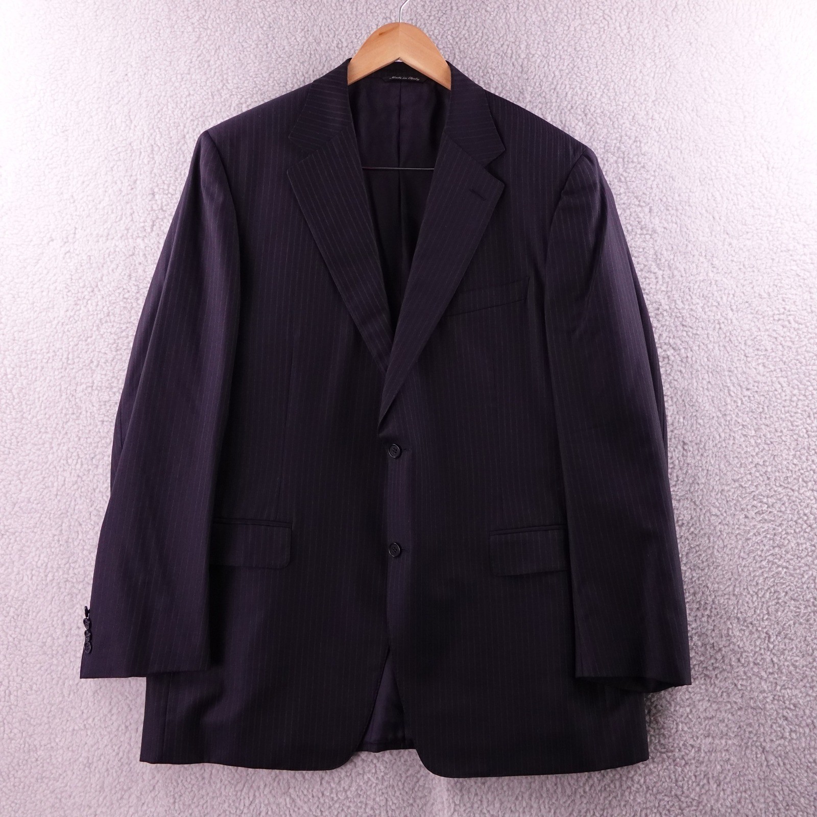 Canali Men's Pinstripe Wool Suit Jacket Blazer Made in Italy Size 56 L