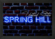 Spring Hill Framed Wall Art Poster Canvas Print Picture