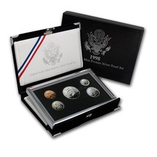 1998 US Mint Premier Silver Proof Set 5 coin OGP COA