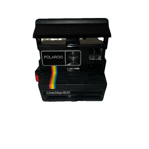 Vintage Polaroid Land Camera One Step 600 Instant Rainbow Stripe WORKING