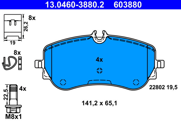 ATE BremsbeläGe BremsklöTze Hinten FüR VW Amarok 2H_ S1B 2.0 Bitdi 4Motion-image