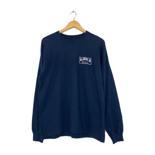 Neighborhood Langarm T-Shirt Navy Baumwolle Rücken Print M Gebraucht