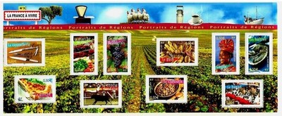 FRANCE - SCOTT# 3007 (ASPECTS OF LIFE IN FRENCH REGIONS) - SOUVENIR SHEET - MNH