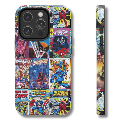 Vintage Comics Superheroes & Cartoons Phone Case for iPhone