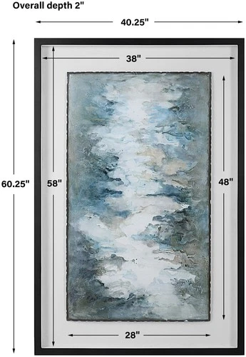 Uttermost 41433 Lakeside Grande 61" x 40" Framed Abstract - MultiColor - Picture 5 of 5