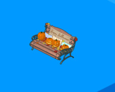Webkinz Online Halloween Trick or Treat Street Bench Virtual Item