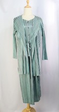 2pc Set PLEATS PLEASE Green Jacket  Jumpsuit 556 6032