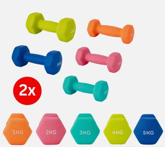 2X Anti Slip Dumbbells Set Weightlifting Dumbbell Pair Barbell Gym Hand Weights