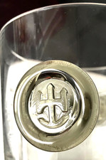 Eiswürfelglas HAFEN HAMBURG Rauchglas MEDAILLON DREIZACK ROSENTHAL Wiinblad