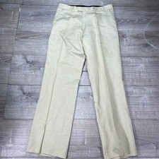 Ted Baker London Pants Mens 34x34 Beige Khaki Flat Front Dress Chino Trousers