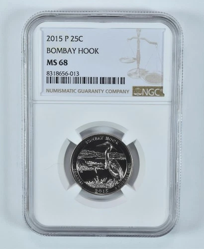 2015-P Washington Quarter Bombay Hook America The Beautiful MS68 NGC *4200