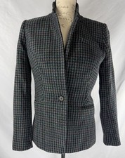 J Crew Houndstooth Wool Blazer Women s Tailored Preppy Academia Career Jacket