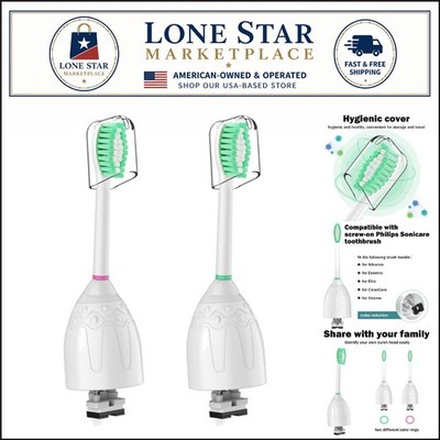 Comfort-Fit Replacement Toothbrush Heads for Philips Sonicare E-Series - 2 Pack