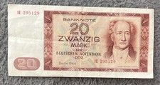 20 Mark DDR 1964 Goehte Deutsche Notenbank
