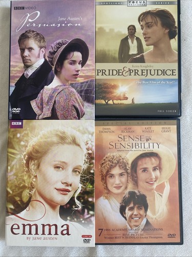 PRIDE & PREJUDICE, Sense & Sensibly, Emma, Persuasion - Jane Austen (4 DVD LOT) - Picture 1 of 5