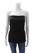 Susana Monaco Womens Solid Strapless Tube Top Black Size L