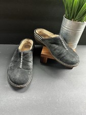 Ugg Kohala Slip On Clogs Women's Size 7 EU38 Dark Gray/Black Shearling Lining