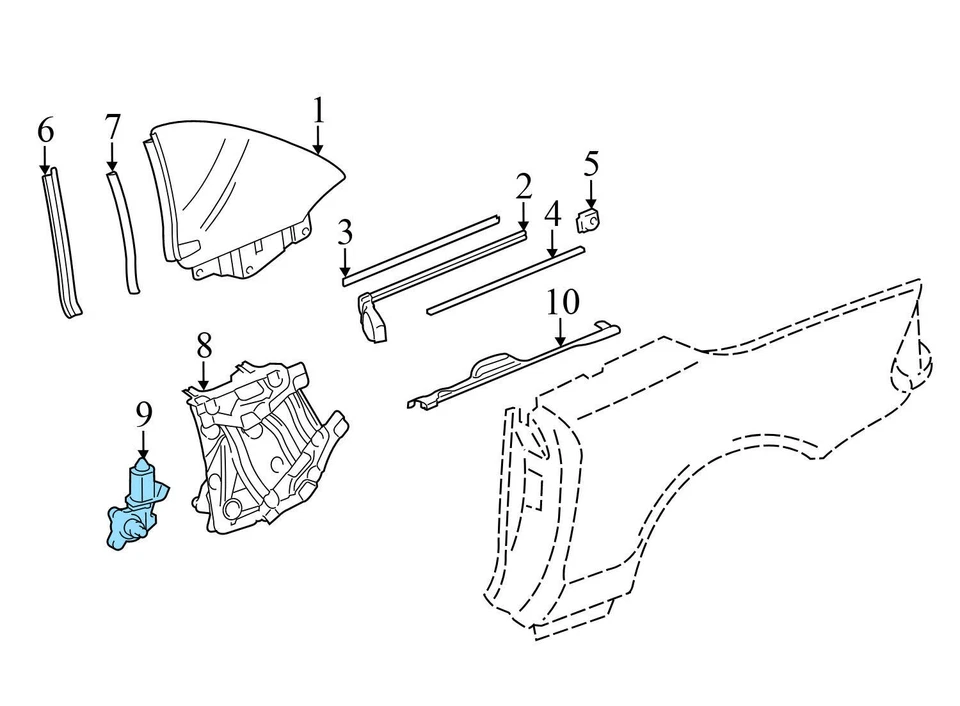 Mercedes-Benz S600 2001-2002 - motor ventana trasera derecha 2208200442 Foto 3 de 4
