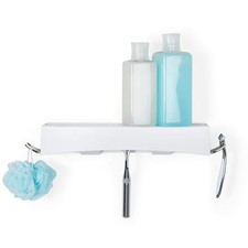 Clever Flip Shower Shelf, Basket or Shelf, Wall Mounted Shower Caddy Organize...