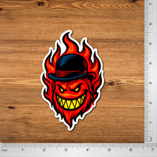Spitfire Flaming Big-head Sticker Decal 2 Pack 5 Skateboard Car Laptop Vinyl