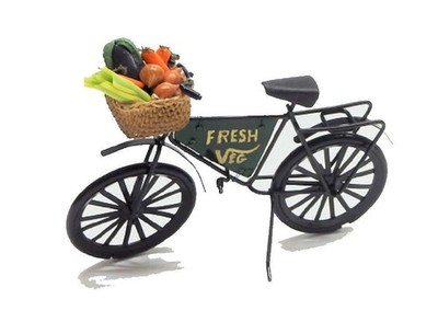 Dolls House Green Grocers Shop Fresh Vegetables Bike Bicycle Miniature 1:12