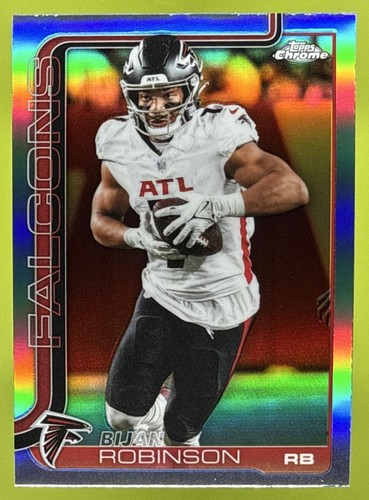 2025 Topps Chrome Bijan Robinson Refractor Atlanta Falcons