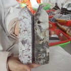 10.5LB 3Pcs A Set Of Natural Quartz Crystal Jasper Point Tower Polished Healing — photo 4