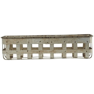 Woven Paths Galvanized Iron Open Weave Baskets Set of 3 Pieces
