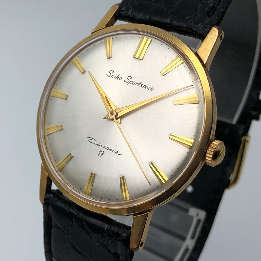 Vintage 1962 Seiko Sportsman 17 Hand-winding Men's Watch 15019E from Japan #1820