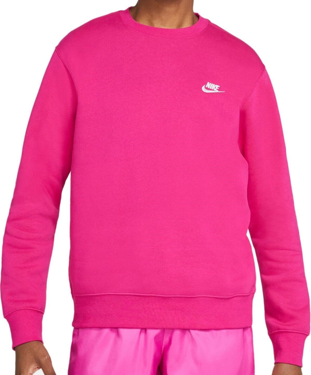 mens pink nike crewneck