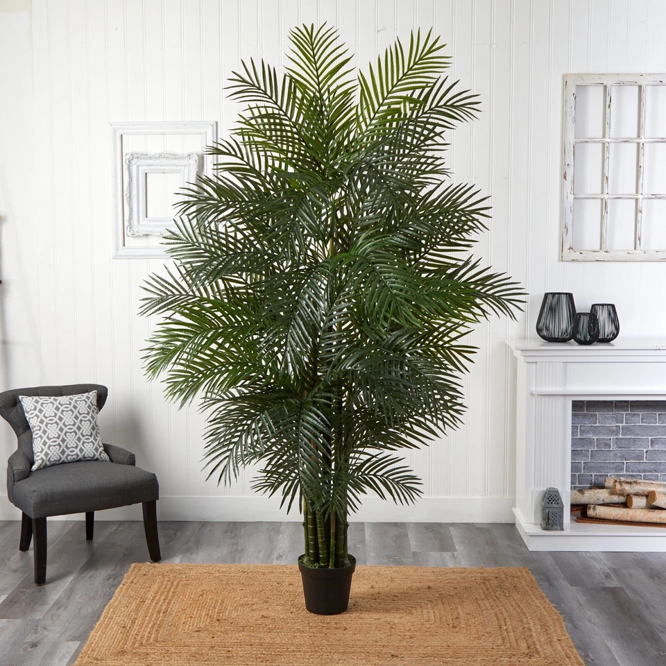 Palmera tropical Areca artificial de 7,5' UV (interior/exterior). Venta al por menor $645 Foto 2 de 4