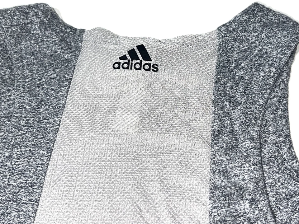 Adidas Climalite Heather Gray Sleeveless Cropped Crop Tank Top Breathable XL - Image 4 of 4