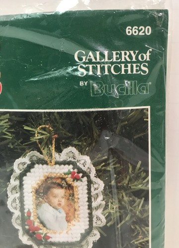 BUCILLA Gallery Of Stitches Christmas Holiday Framed Ornaments Plastic Canvas - Picture 3 of 8