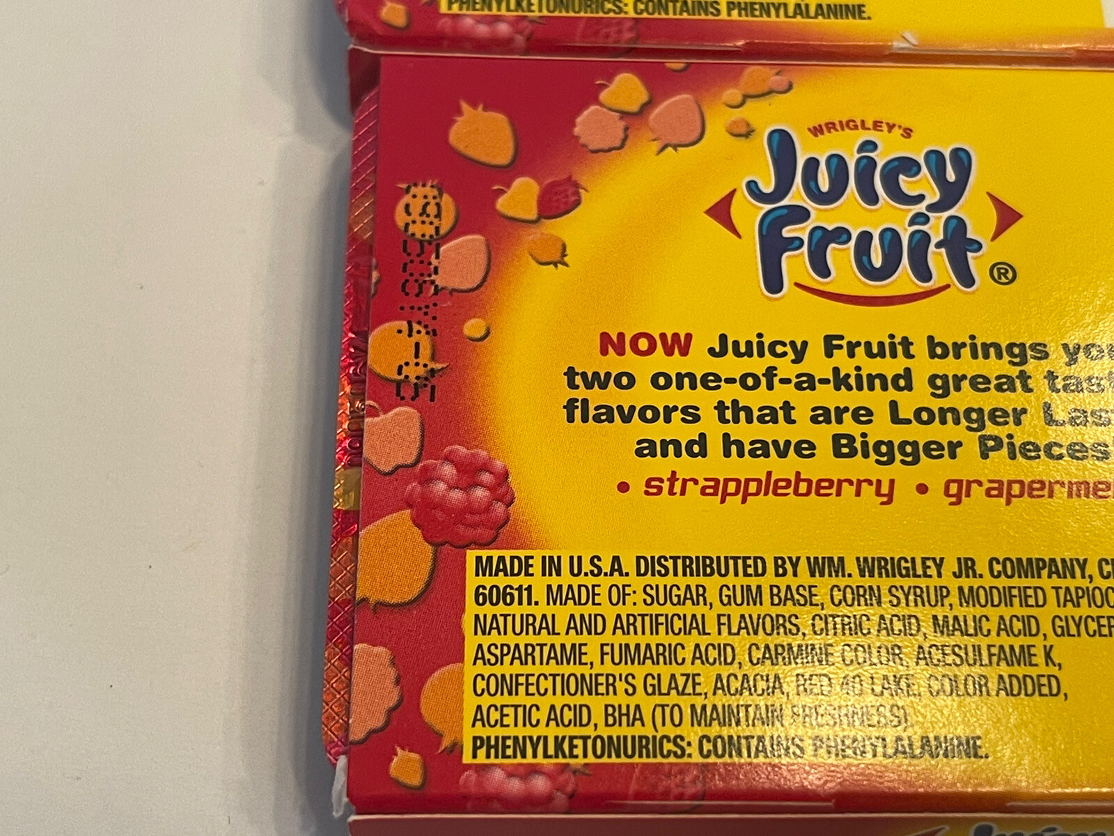Wrigleys Juicy Fruit Strappleberry Gum Lot Of 2 Packs Discontinued eBay