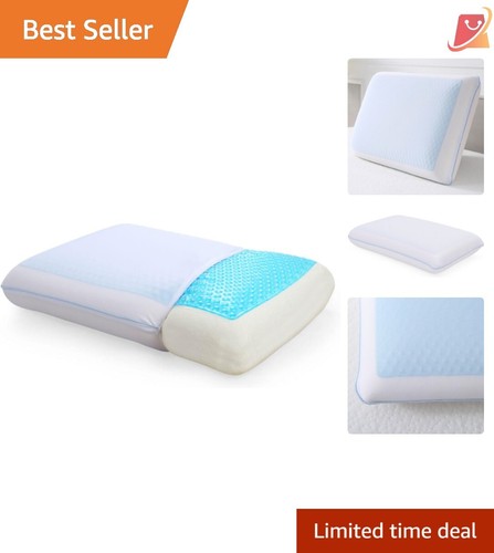 Cooling Memory Foam Pillow Standard Size Reversible Ergonomic Soft Bed Support