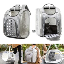 Pet Cat Dog Carrier Backpack Travel Hiking Breathable Folding Portable Handbag