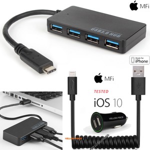 Type-C-to-4-Port-USB-3-0-HUB-Converter-Adapter-Coild-MFI-Lighting-Cahring-Cable