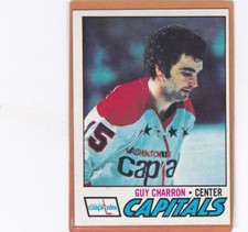 1977-78 TOPPS HOCKEY GUY CHARRON #145 CAPITALS EXMT/NM *A10810