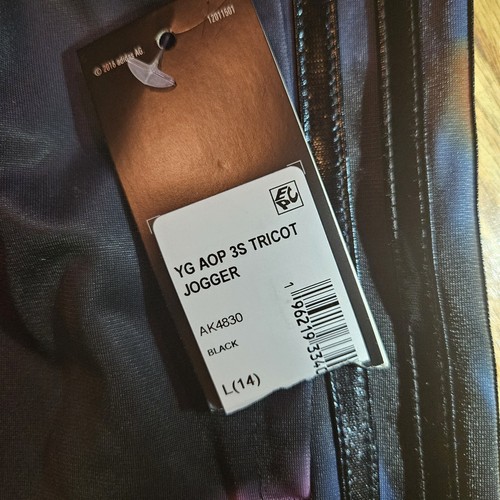 Adidas kids Allover Print 3-Stripes Tricot Jogger Pants Youth L 14 - Picture 4 of 4