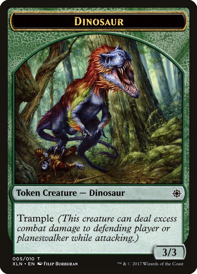 MTG Magic the Gathering Token - Dinosaur (5/317) Ixalan LP | eBay