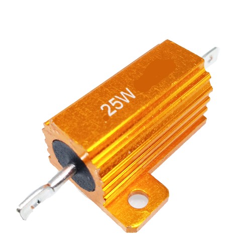 2pcs 25 ohm 25R 25W Watt Aluminum Housed Metal Case Wirewound Resistors ...