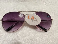 LA READERS WOMEN MEN Readers GLASSES AVIATORS SUNGLASSES BLACK 1.50 New NWT