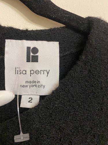 LISA PERRY New York New York crêpe laine feutrée noire taille 2/XS/petite - Photo 5/6