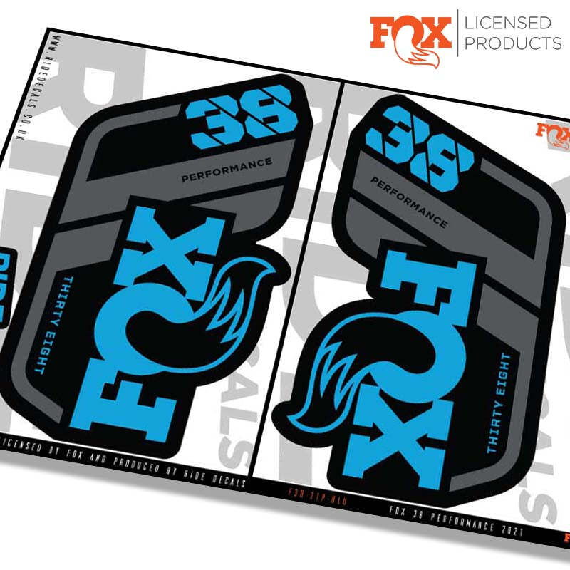パーツ FOX 38 2021 Fox 38 Performance 2021 Fork Decals - Blue - Licensed by Fox | eBay