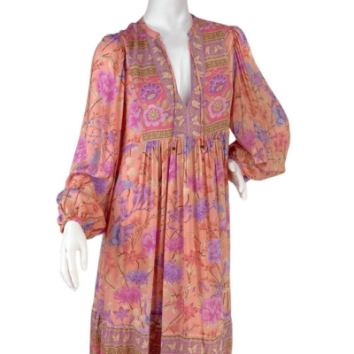 Spell & The Gypsy Collective Butterfly Floral Boho Maxi Dress in Pink Peach  XS | eBay
