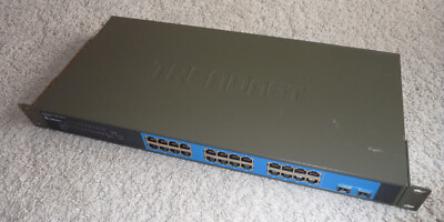 TRENDnet TEG-240WS 24-Port Gigabit Web Smart Switch w/ 2 Shared Mini-GBIC slots