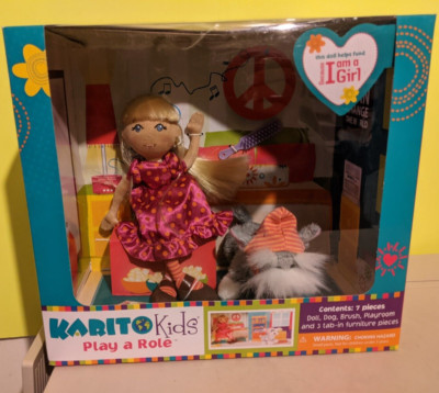 2011 KARITO KIDS PLAY A ROLE I AM GIRL DOLL DOG BRUSH PLAYROOM 7 PIECE SET New